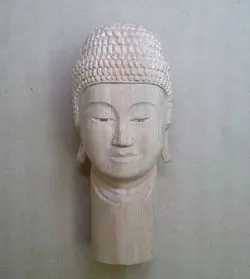 仏頭の彫り方(釈迦如来)