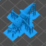 ホリビトの3Dデータにサポートをくっ付ける