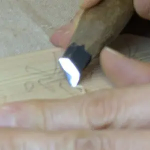 菱彫りの途中過程2