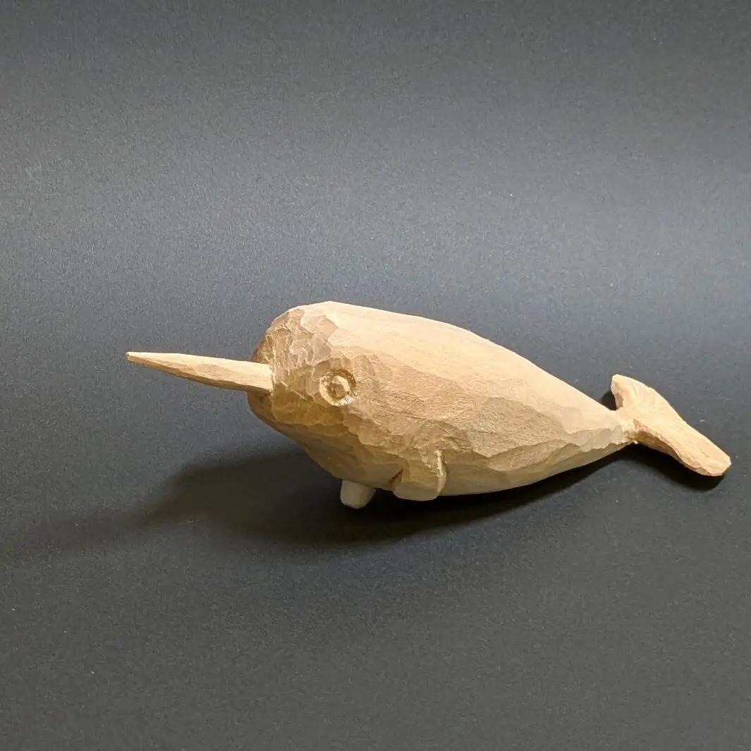 一角クジラ | 木彫のホリビト